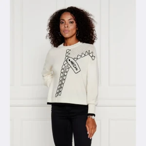 Marc Cain Wełniany sweter | Loose fit | z dodatkiem kaszmiru