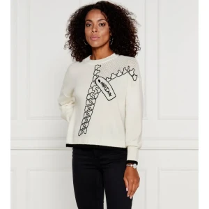 Marc Cain Wełniany sweter | Loose fit | z dodatkiem kaszmiru