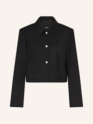 Marc Cain Żakiet Pudełkowy Wykończony Ozdobnymi Koralikami schwarz