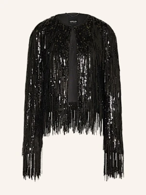 Marc Cain Żakiet Pudełkowy Z Cekinami schwarz