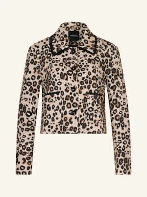 Marc Cain Żakiet Pudełkowy Z Falbankami beige