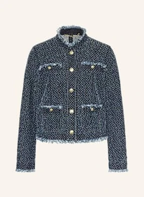 Marc Cain Żakiet Pudełkowy Z Tweedu blau