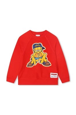 Marc Jacobs bluza dziecięca x Garfield kolor czerwony z nadrukiem