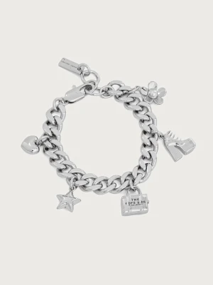 MARC JACOBS bransoletka damska posrebrzana MINI ICON srebrny