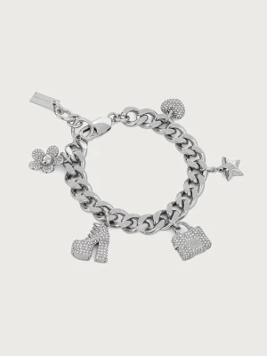 MARC JACOBS bransoletka damska posrebrzana PAVE MINI ICON srebrny