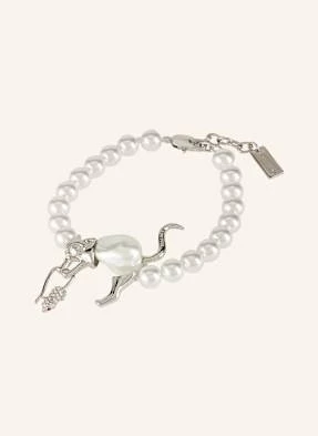 Marc Jacobs Bransoletka The Cat And Mouse Pearl Bracelet silber