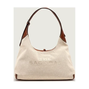 Marc Jacobs Hobo The Leather-Trim Canvas Belted Sack Bag | z dodatkiem skóry