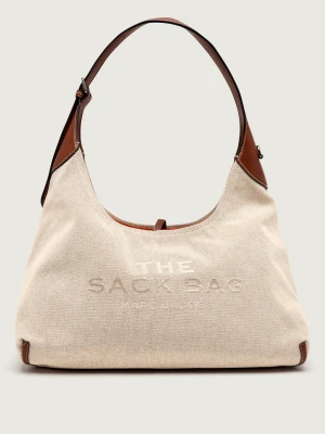 Marc Jacobs Hobo The Leather-Trim Canvas Belted Sack Bag | z dodatkiem skóry