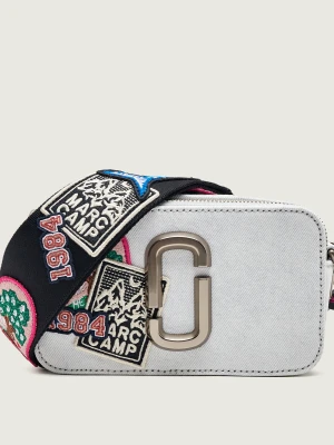 Marc Jacobs Jeansowa listonoszka The Camp Patchwork Denim Snapshot błękitny