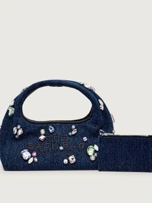 Marc Jacobs Jeansowa torebka na ramię + saszetka THE GEM DENIM SACK BAG
