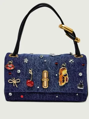 Marc Jacobs Jeansowa torebka na ramię THE MINI DUAL TOP HANDLE