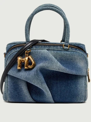 Marc Jacobs Jeansowy kuferek The Denim Small Wave niebieski