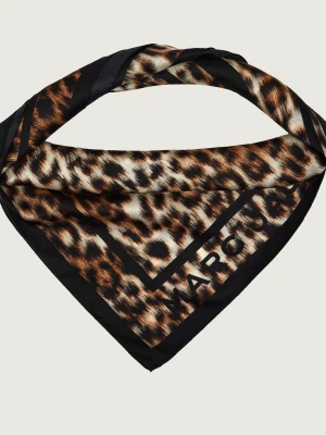 Marc Jacobs Jedwabna chusta Leopard brązowy
