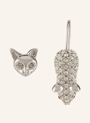 Marc Jacobs Kolczyki The Cat And Mouse Crystal Earrings silber