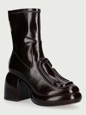 MARC JACOBS kozaki damskie THE POP J MARC ANKLE BOOT brązowy