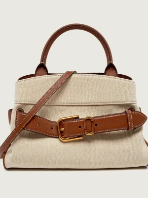 Marc Jacobs Kuferek Canvas Leather Dakota | z dodatkiem skóry beżowy