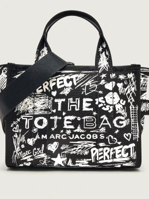 Marc Jacobs Kuferek The Punk Scribble Canvas Small Tote Bag