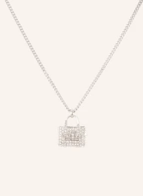 Marc Jacobs Łańcuszek The Pave Tote Necklace silber