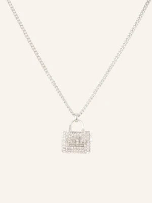 Marc Jacobs Łańcuszek The Pave Tote Necklace silber