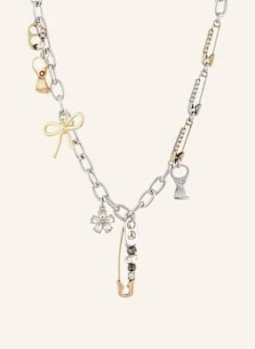 Marc Jacobs Łańcuszek The Sticker Charm Statement Necklace gold