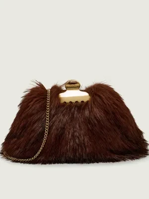 Marc Jacobs Listonoszka/kopertówka THE SMALL CLAW CLIP CLUTCH | z dodatkiem skóry