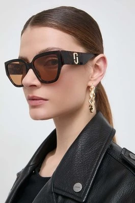 Marc Jacobs okulary przeciwsłoneczne damskie kolor brązowy