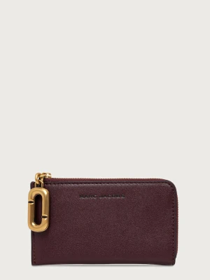 MARC JACOBS portfel damski skórzany TOP ZIP MULTI WALLET bordowy