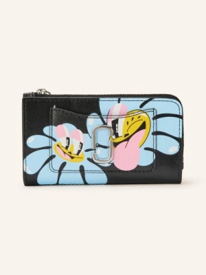 Marc Jacobs Portfel The Medium Flat Wallet Flower Faces schwarz