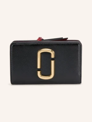 Marc Jacobs Portfel Z Skóry Saffiano The Snapshot Compact Wallet schwarz czarny