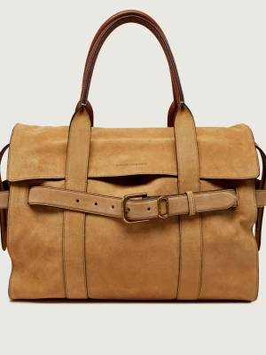 Marc Jacobs Shopperka Dakota | zamsz | z dodatkiem skóry beżowy