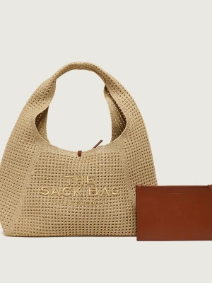 Marc Jacobs Shopperka + saszetka The Crochet Sack Bag złoty