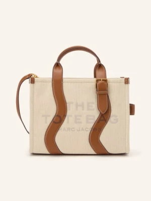 Marc Jacobs Shopperka The Medum Canvas Tote Wavy Stripes Leather beige