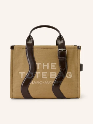 Marc Jacobs Shopperka The Medum Canvas Tote Wavy Stripes Leather braun