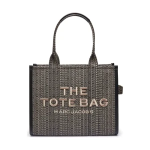 Marc Jacobs Shopperka The Monogram Jacquard Large Tote Bag | z dodatkiem skóry