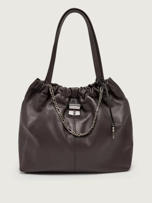 Marc Jacobs Skórzana shopperka Cristina grafitowy