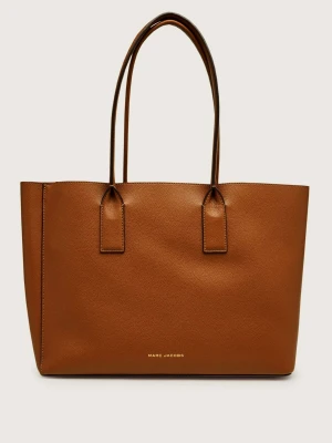 Marc Jacobs Skórzana shopperka Pop J Marc Work Tote brązowy