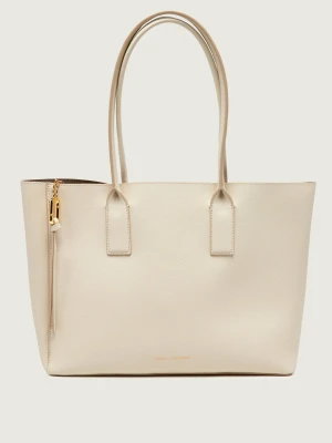 Marc Jacobs Skórzana shopperka Pop J Marc Work Tote ecru