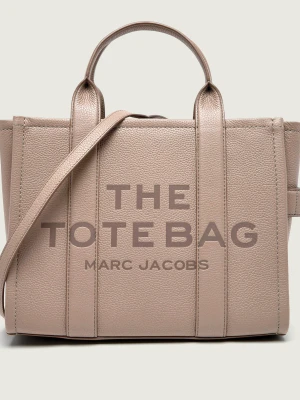 Marc Jacobs Skórzana shopperka THE LEATHER MEDIUM TOTE beżowy