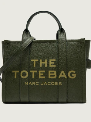 Marc Jacobs Skórzana shopperka The Leather Medium Tote zielony
