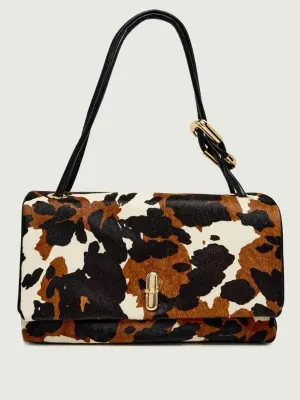 Marc Jacobs Skórzana torebka na ramię The Cow Haircalf Large Dual Bag