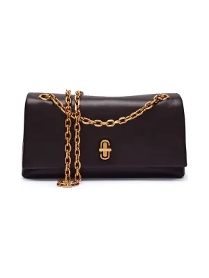 Marc Jacobs Skórzana torebka na ramię The Dual Chain Mini Bag