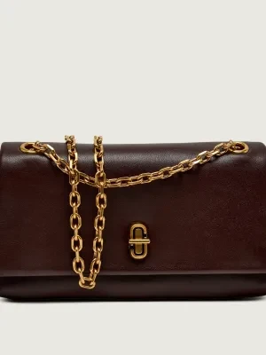 Marc Jacobs Skórzana torebka na ramię The Dual Chain Mini Bag