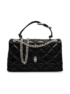 Marc Jacobs Skórzana torebka na ramię The Quilted Dual Convertible Shoulder Bag