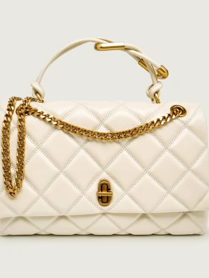 Marc Jacobs Skórzana torebka na ramię The Quilted Dual Convertible Shoulder Bag