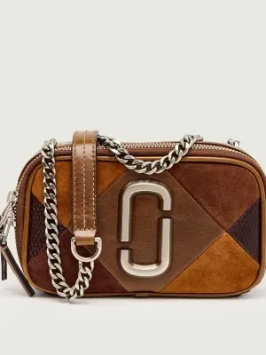 Marc Jacobs Skórzana torebka na ramię THE SOFTSHOT SUEDE PATCHWORK