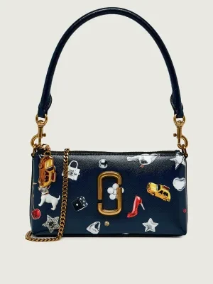 Marc Jacobs Skórzana torebka na ramię The Trinket Snapshot Convertible Shoulder Bag