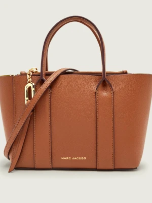 Marc Jacobs Skórzany kuferek Pop J Marc Small Work Tote brązowy