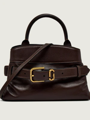Marc Jacobs Skórzany kuferek The Dakota brązowy