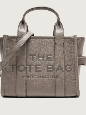 Marc Jacobs Skórzany kuferek The Leather Small Tote Bag beżowy