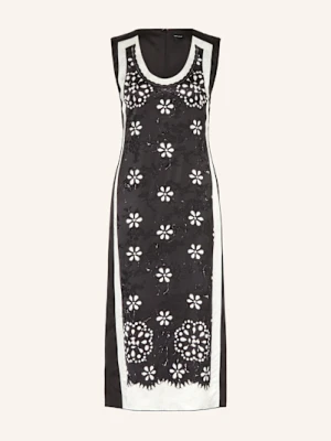 Marc Jacobs Sukienka Satynowa Trompe Loeil Eyelet schwarz